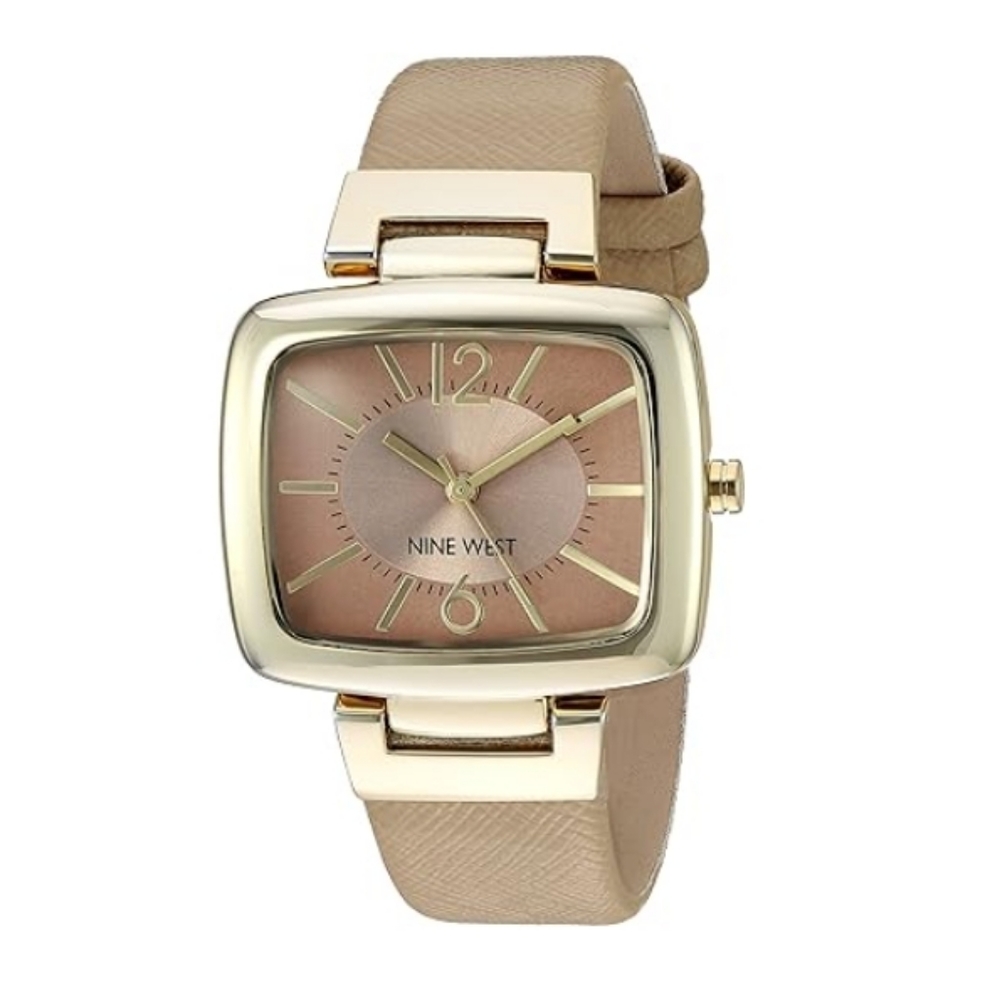Women's New Strap Watch Beige /Gold - Picture 4 of 4